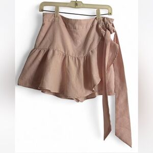 Blue Rain Pink and White Patterned Skirt